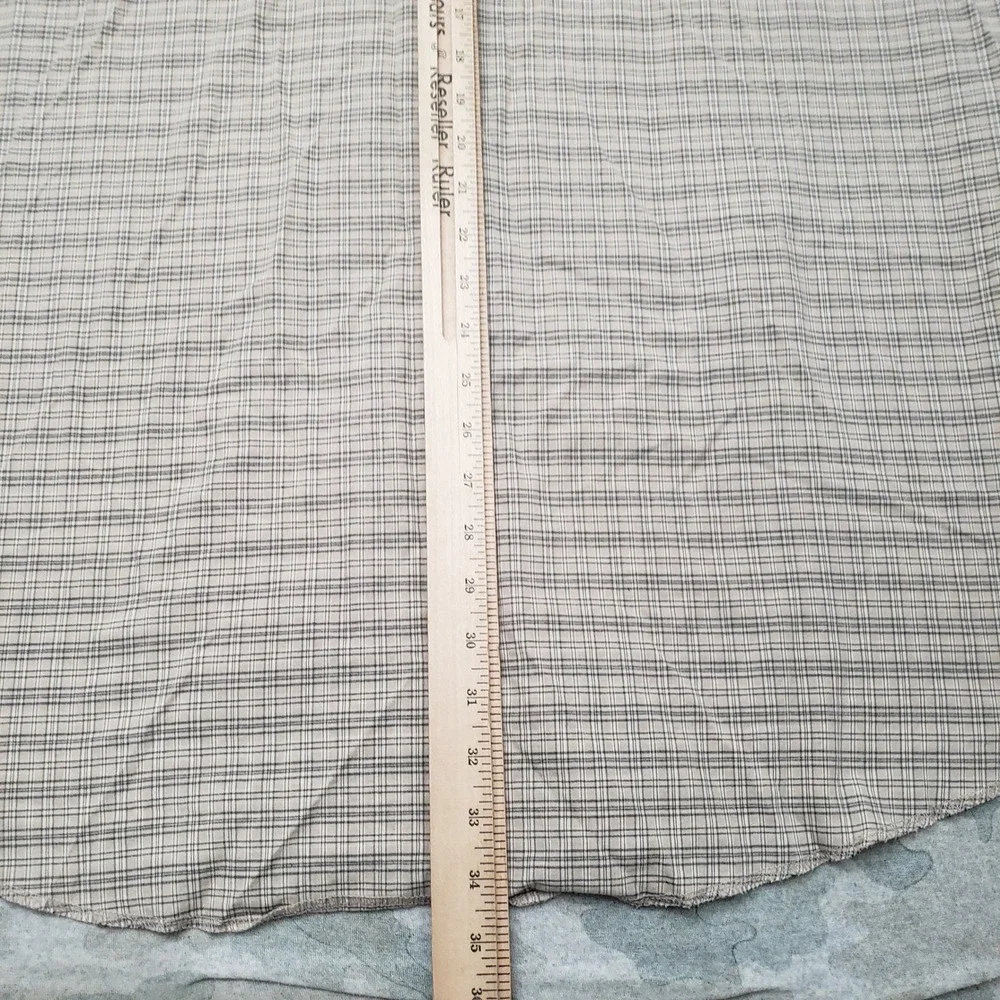 Wrangler Western Shirt Mens XL Tan Plaid Pockets Pearl Snap Short Sleeve Western